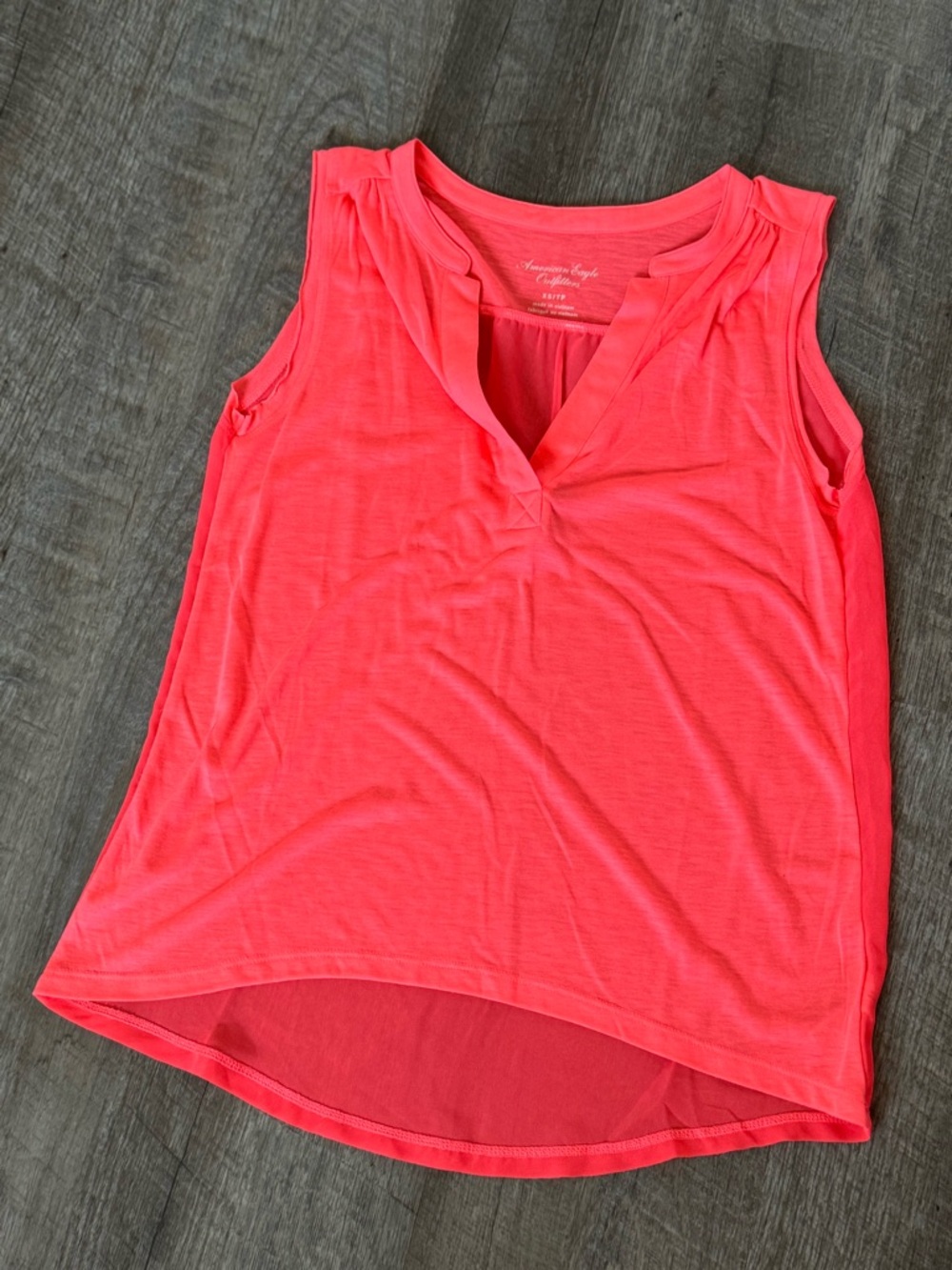 American Eagle Outfitters Sleeveless V-Neck Top - Coral Pink, XS/S